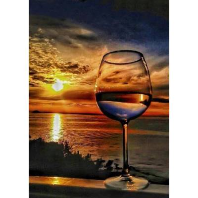 Norimpex - Puzzle Diamant painting: Glasses on the coast 30x40cm - 1 - 39 piese