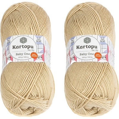 Bellatex SET 2ks Příze BABY ONE 100g / 250 m Cappuccino