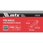  Финишни пирони mtx 23ga - 20 мм, 0, 60 мм, 5000 бр. , за пневматичен такер (576759)