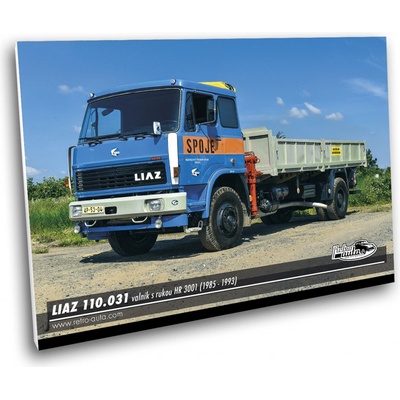 Obraz č. 02 - Liaz 110.031 valník s rukou HR 3001 (1985 - 1993) 100 x 70 cm