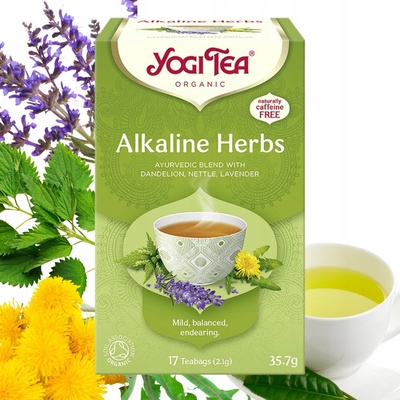 YogiTea Čaj Alkaické byliny BIO 17 x 2,1 g