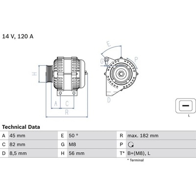 BOSCH 0 986 041 150 generátor (0986041150)
