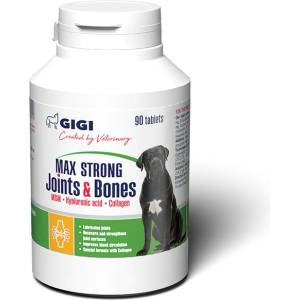 Gigi VET MAX STRONG Joints and Bones - Премиум хранителна добавка за стави за малки, средни и големи породи кучета