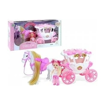Mádara Carriage with horse and doll 8cm
