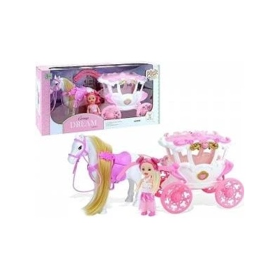 Mádara Carriage with horse and doll 8cm