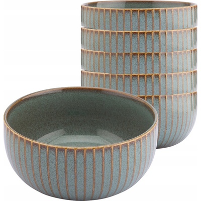 Altom Design Reactive Sage Misky na polévku porcelánové salátové misky 15 cm 6 ks