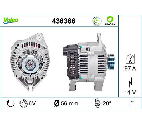 Alternátor VALEO 436366