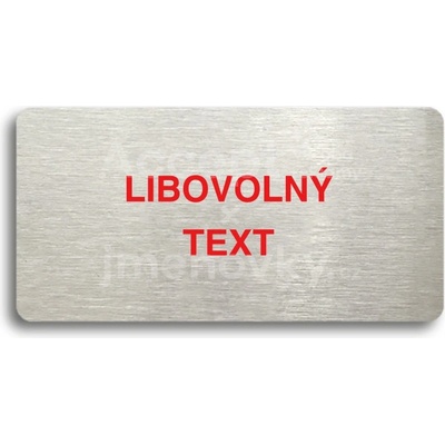 ACCEPT Piktogram LIBOVOLNÝ TEXT - stříbrná tabulka - barevný tisk bez rámečku