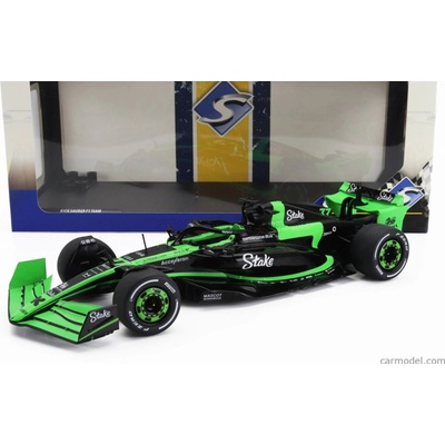 Solido Sauber F1 C44 Team Stake Kick Presentation Season 2024 N 77 Valtteri Bottas N 24 Zhou Guanyu Zelená Černá 1:18
