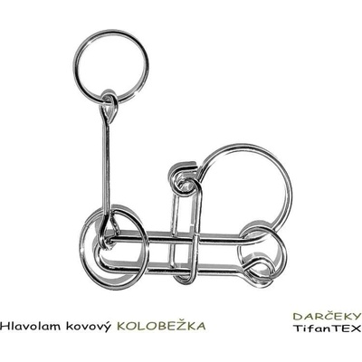 Hlavolam kovový Kolobežka