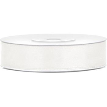 Party Deco Сатенена лента, светло кремава, 12мм/25м