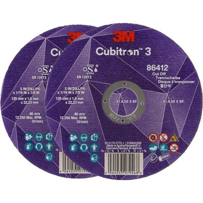 3M Cubitron 3 Řezný kotouč 125 x 1,6 mm 86412 7100303829 2 ks