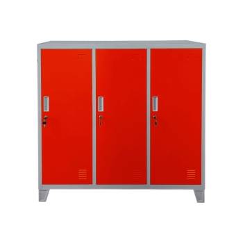 Carmen Метален шкаф Carmen CR-1603 E JZ - сив-червен