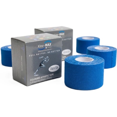 Kine-MAX Team Tape Profesionální neelastická tejpovací páska modrá 3,8 cm × 10 m