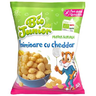 Био царевични сърчица Bio Junior - С чедър, 50 g (BB202703)
