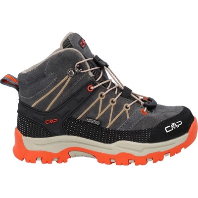 CMP Детски туристически обувки CMP Kid's Rigel Mid Trekking Shoes Waterproof Walking boots - Grey / Orange - размер 34 (EU) (702-3066-1917)