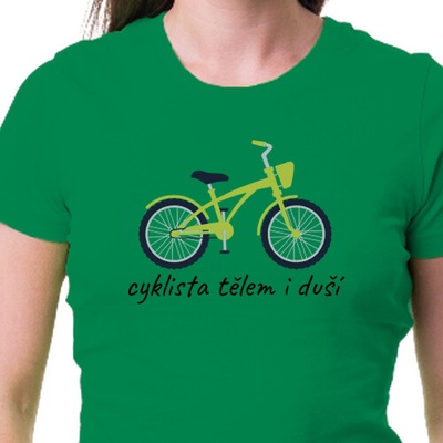 Dámské tričko Cyklista tělem i duší dámské