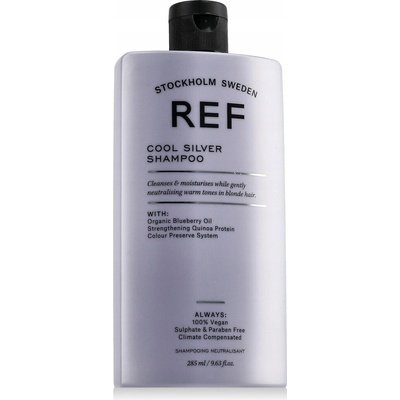 Ref Cool Silver Shampoo neutralizujúci šampón pre platinovo blond a šedivé vlasy 285 ml