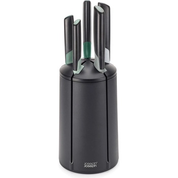 Joseph Joseph Комплект ножове Joseph Joseph Elevate 10541, Японска стомана, Въртяща се стойка, Без BPA, Черен/зелен (10541)