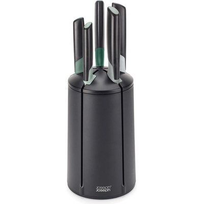 Joseph Joseph Комплект ножове Joseph Joseph Elevate 10541, Японска стомана, Въртяща се стойка, Без BPA, Черен/зелен (10541)