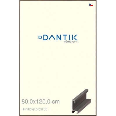 DANTIK rám na obraz 80 x 120 Hnědá tmavá