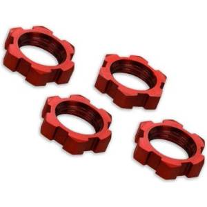 Traxxas гайка на колелото 17mm алуминиева червена (4)