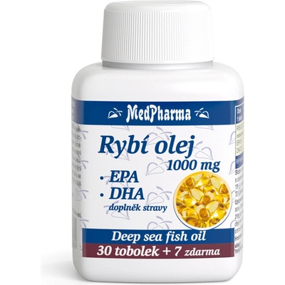 MedPharma Rybí olej 1000 mg + EPA + DHA 37 kapslí
