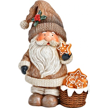 WURM Коледна украса джудже с меденки, полирезин, 10x7x15 см (2119)