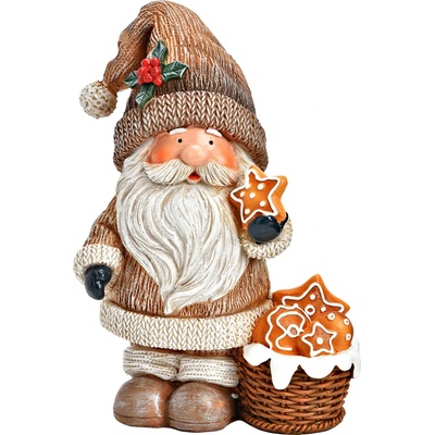 WURM Коледна украса джудже с меденки, полирезин, 10x7x15 см (2119)