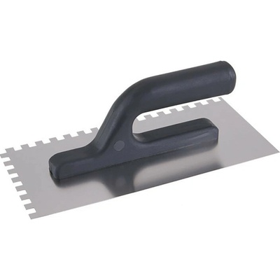 Zúbkovaná stierka 125 x 270 mm inox s plastovou rukoväťou 8 x 8 mm