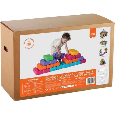 Marioinex Stavebné tehly 33ks pastel