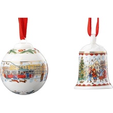 Rosenthal Vianočná sada porcelánové Mini ozdoby zvonček guľa Christmas Sounds 5 Ø 4,5 cm 02480-727448-28620