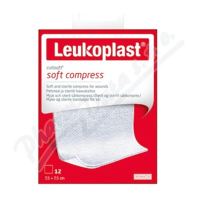 Leukoplast Cutisoft Soft Compress S 7.5 x 7.5 cm 12 ks