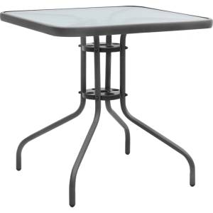 TopMebel Маса Moreno TopMebel метал - закалено стъкло в антрацит цвят 70x70x71cm