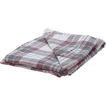Homestyling deka přehoz na postel ženilka biela / šedá s pruhmi 130 x 160 cm