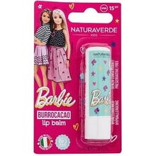 Naturaverde Barbie Lip Balm ochranný a hydratační balzám na rty s jahodovou příchutí 5,7 ml