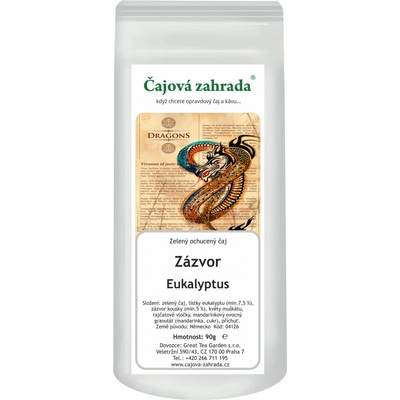 Čajová zahrada Zázvor & Eukalyptus zelený ochucený čaj 1 kg