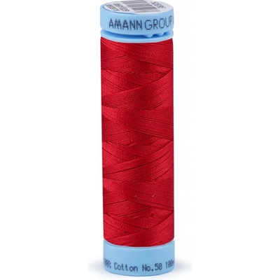 Bavlněné nitě 100 m etiketní č. 50 Triana Amann Barva: 0504 Aurora Red