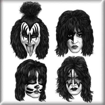 Kiss Graphite Faces Магнит (KISSMAG07)