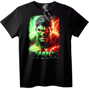 NOONEBRAND Тениска Hulk Разделен Дизайн - XL, Black