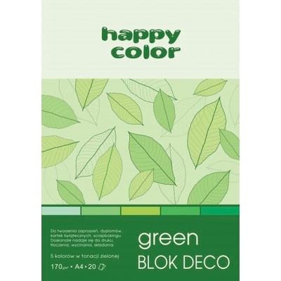 Blok Happy Color Deco Green A4 170 g 20 listů