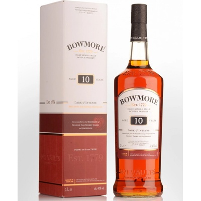 Bowmore Dark and Intense 10y 40% 1 l (holá láhev)