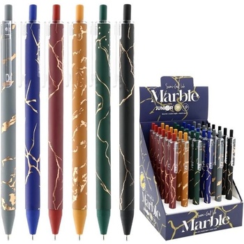 Junior Авт. химикалка JUNIOR Marble семи-гел 1, 0 mm Син (1601456-06-240023-OG-598G)