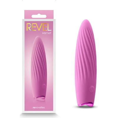 Мини вибратор, спираловидни хребети, 11, 6см. - Revel Kismet Pink (NSTOYS0909)
