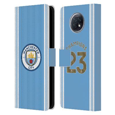 Pouzdro na mobil Xiaomi Redmi Note 9T - HEAD CASE - Manchester City - Champions dres 2 (Otevírací obal, kryt na mobil Xiaomi Redmi Note 9T - Fotbal Manchester City Mistrovský dres)