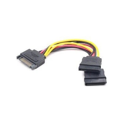 GEMBIRD Kabel SATA napájecí na 2x SATA, rozdvojka, 15cm CC-SATAM2F-01