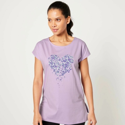 Blancheporte Tunika s okrúhlym výstrihom a stredovou potlačou lila