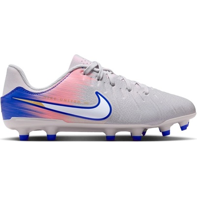 Nike Юношески футболни бутонки Nike Tiempo Legend 10 Academy Juniors Firm Ground Football Boots - Grey/Blue