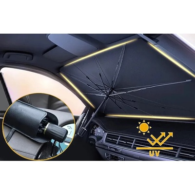 Skladacia slnečná clona – dáždnik - na čelné sklo automobilu