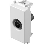TEM Розетка TV индивидуална 0db 1M, цвят Бял гланц, Modul - KM10PW (KM10PW)
